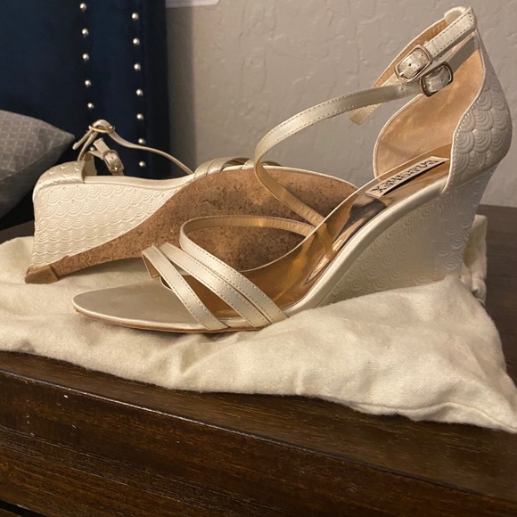 Badgley Mischka Satin Wedge - Picture 2 of 5